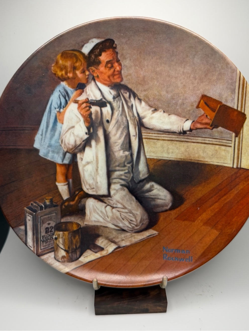 Knowles Norman Rockwell “The Painter” Decorative Plate w/ COA